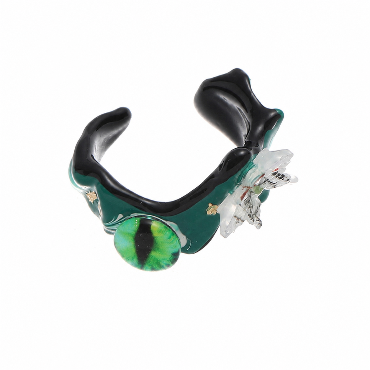 Anillo de cobre con esmalte de colores para mujer
