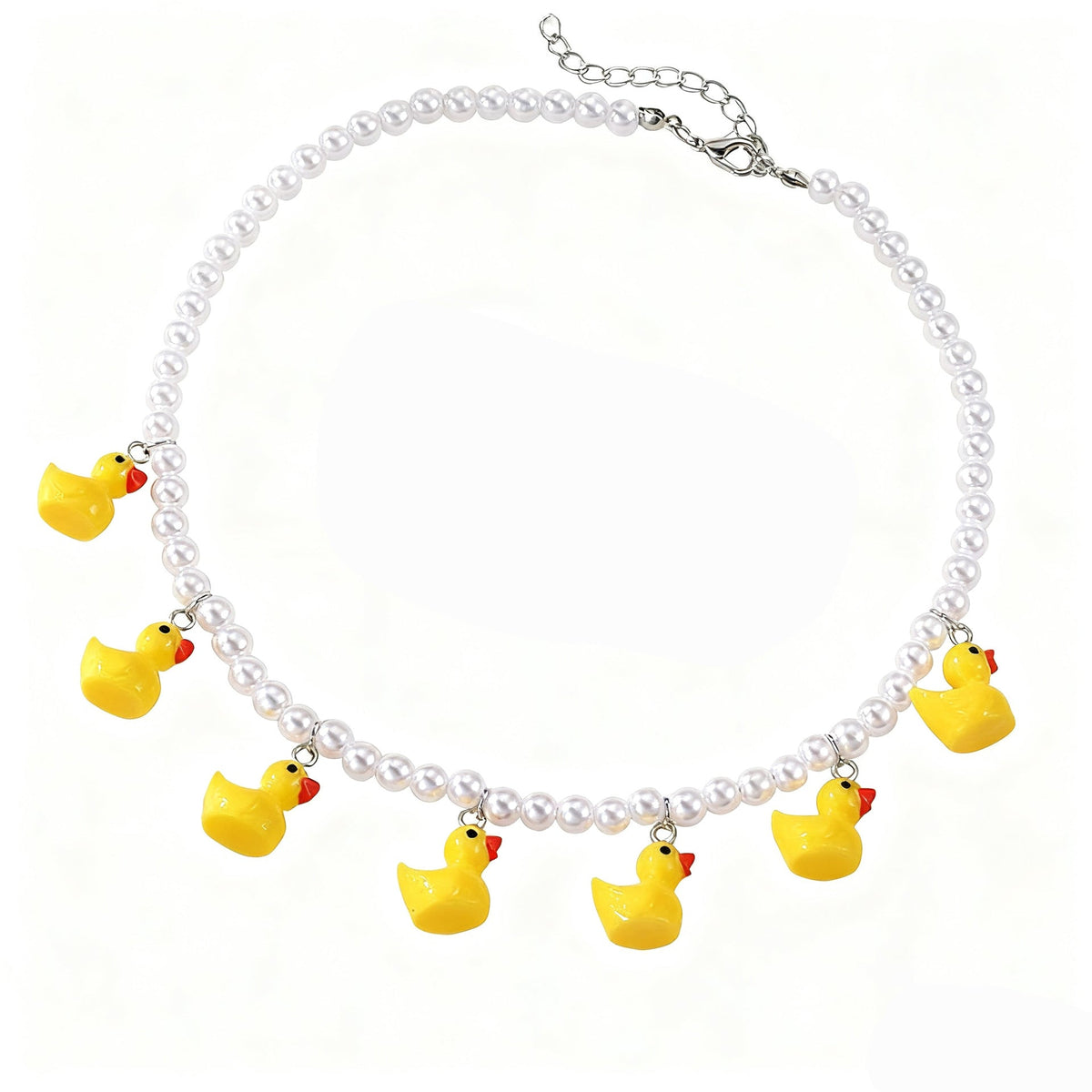 Set de Joyería Patito con Perlas | Aretes, Collar y Pulsera - 7