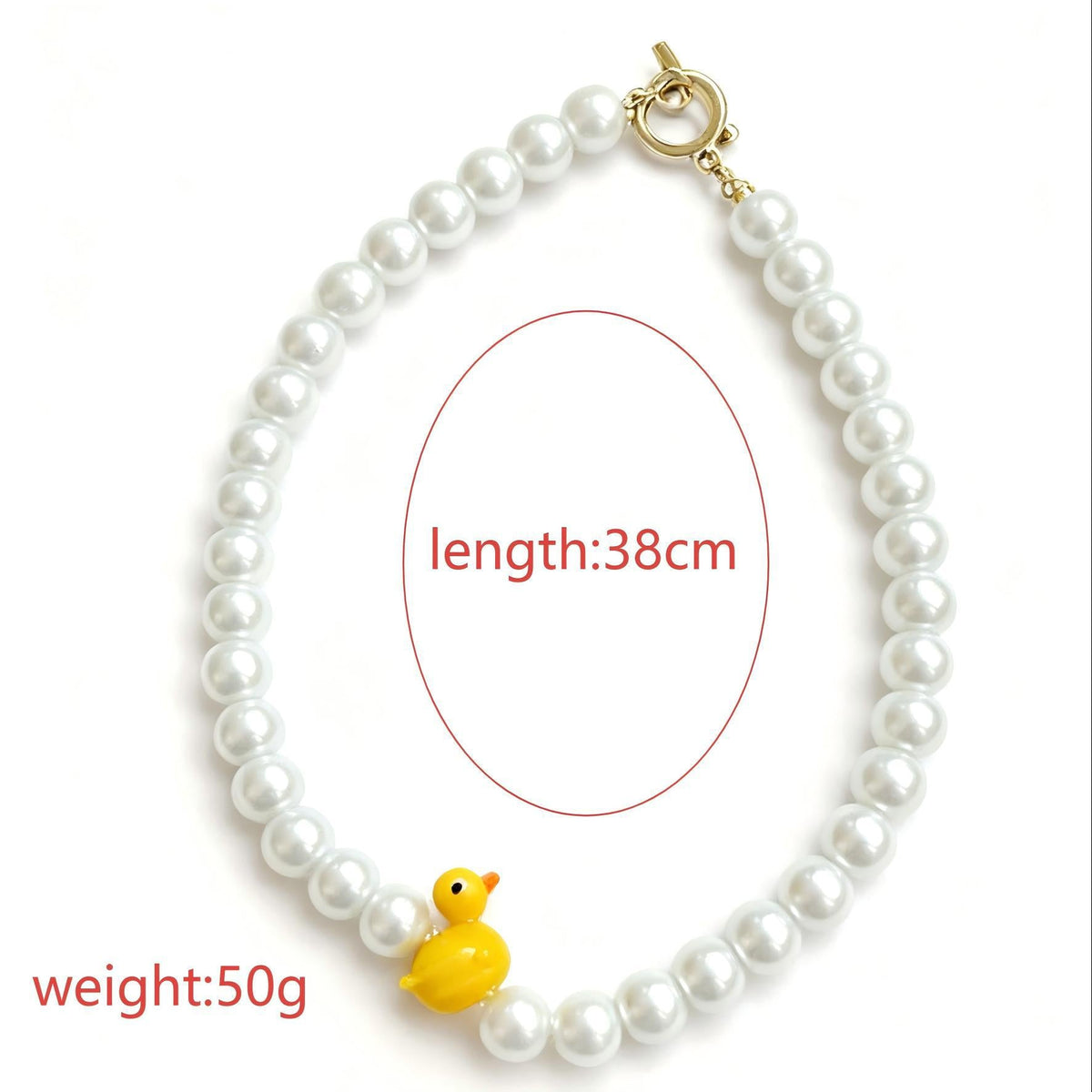 Set de Joyería Patito con Perlas | Aretes, Collar y Pulsera