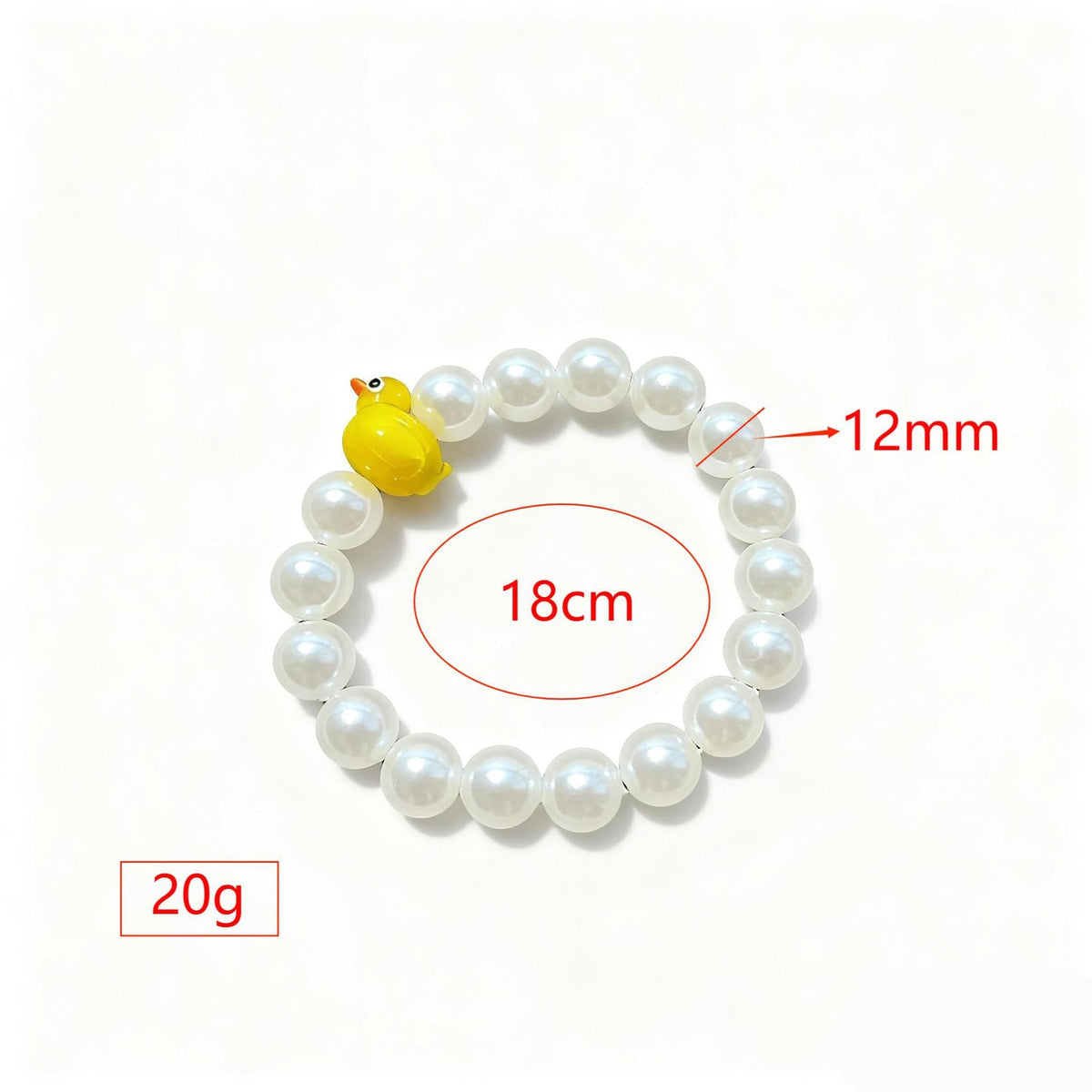 Set de Joyería Patito con Perlas | Aretes, Collar y Pulsera