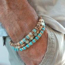Pulsera de Cuentas con Corazón y Pez Artesanal - 11