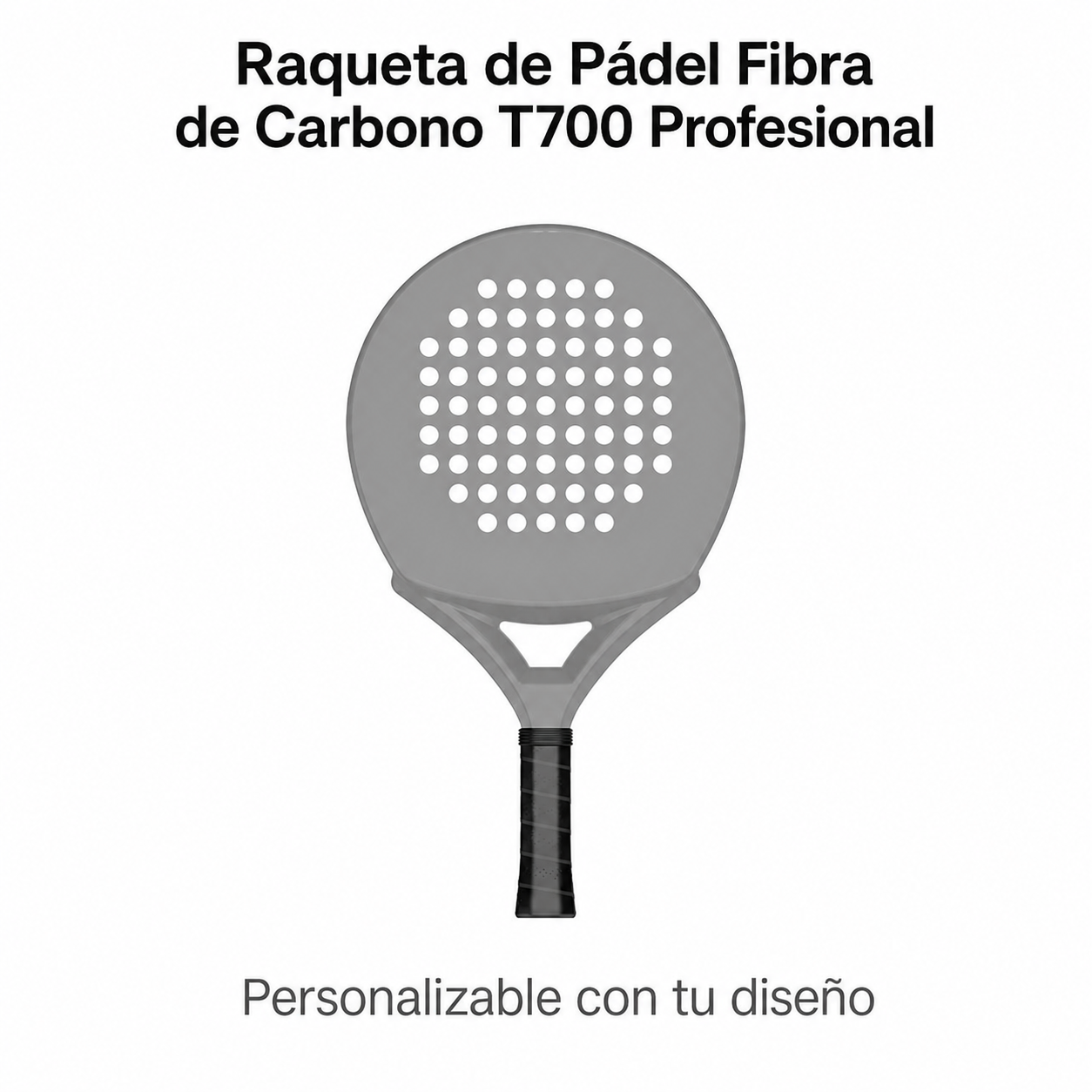 Raqueta de Pádel Fibra de Carbono T700 Profesional