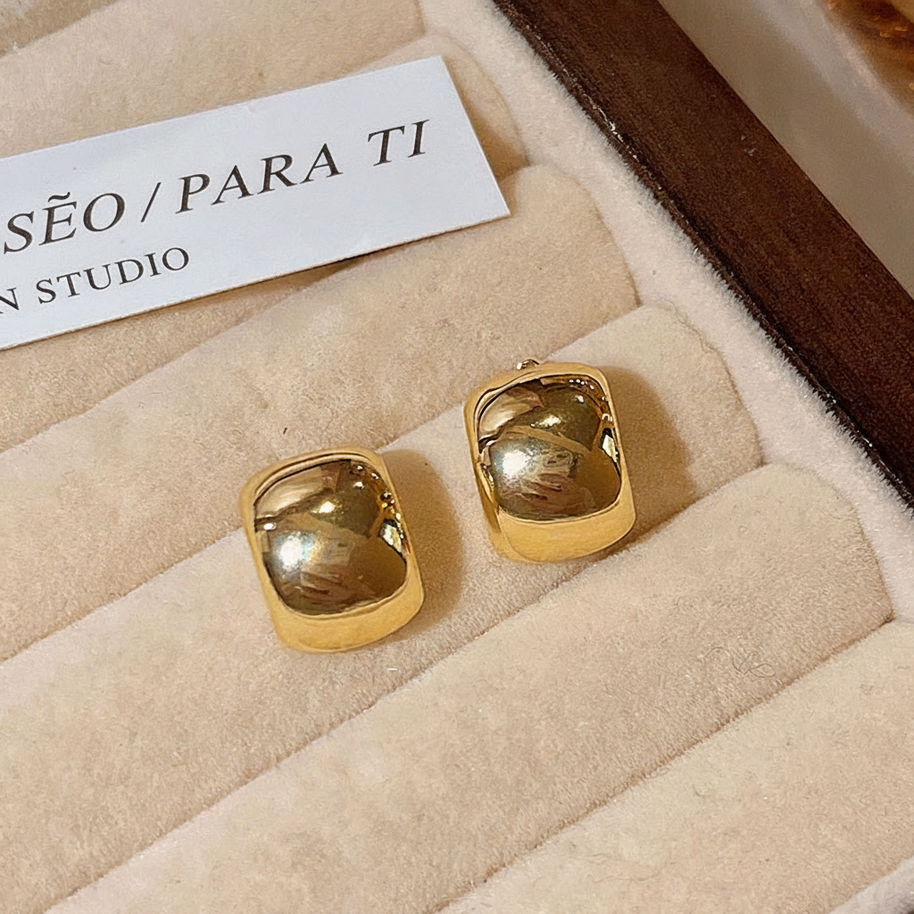 Aretes de Perla Sintética con Cristales Estilo Chic - 7