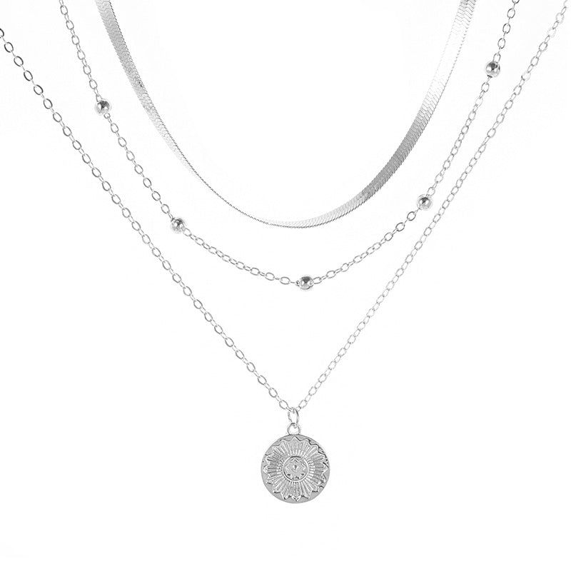 Collar con dije de corazón y perla - 5