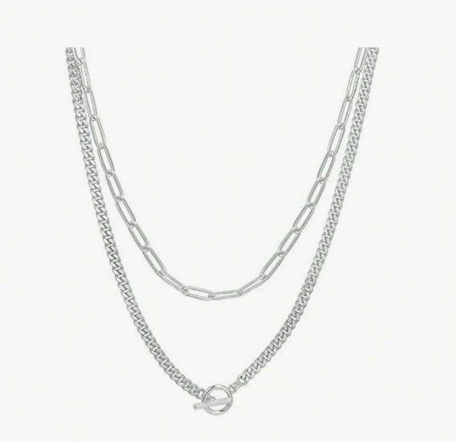 Collar con dije de corazón y perla