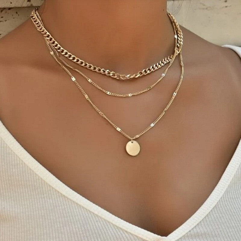 Collar con dije de corazón y perla