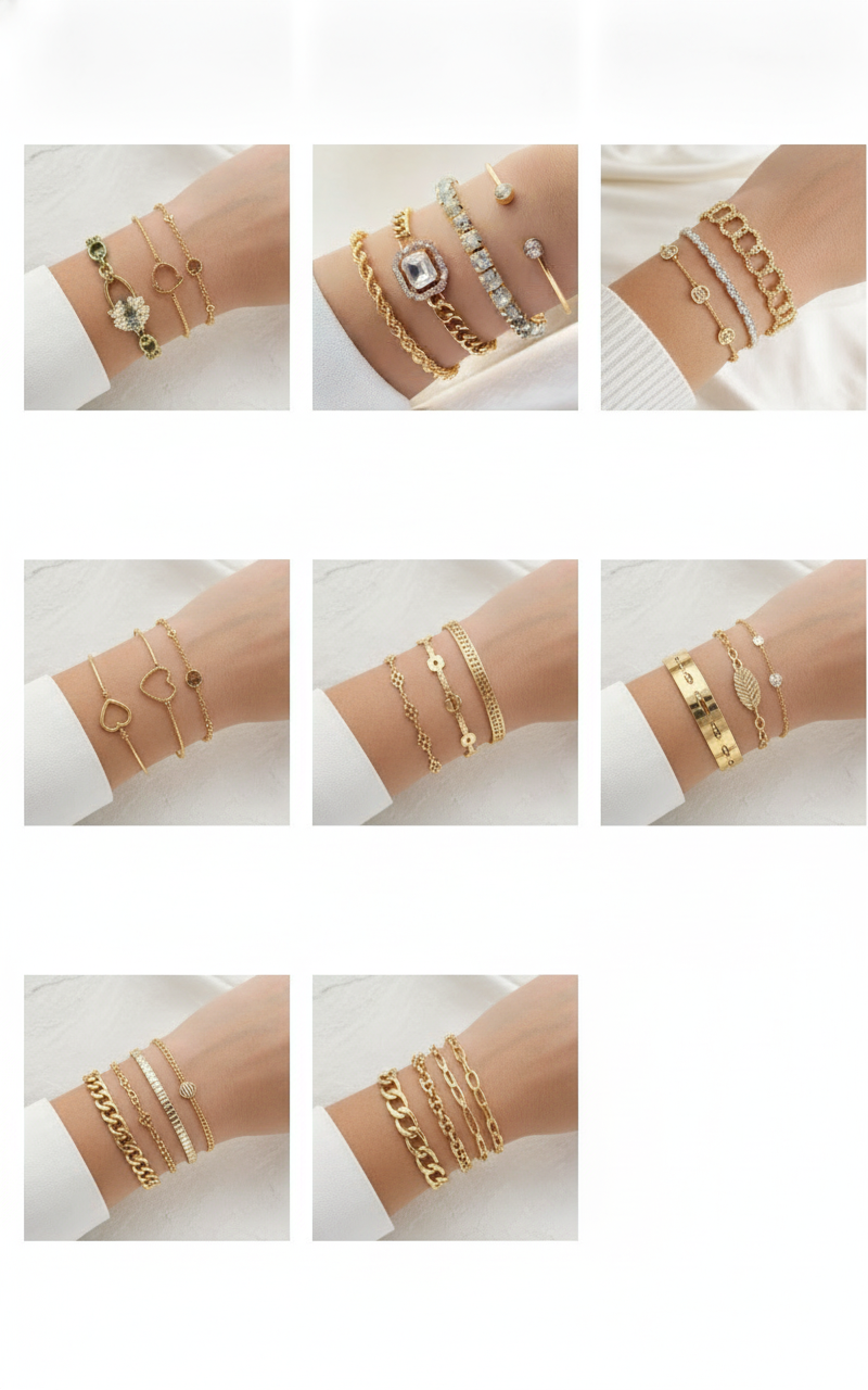 Pulsera de cadena vintage con apertura ajustable - 11