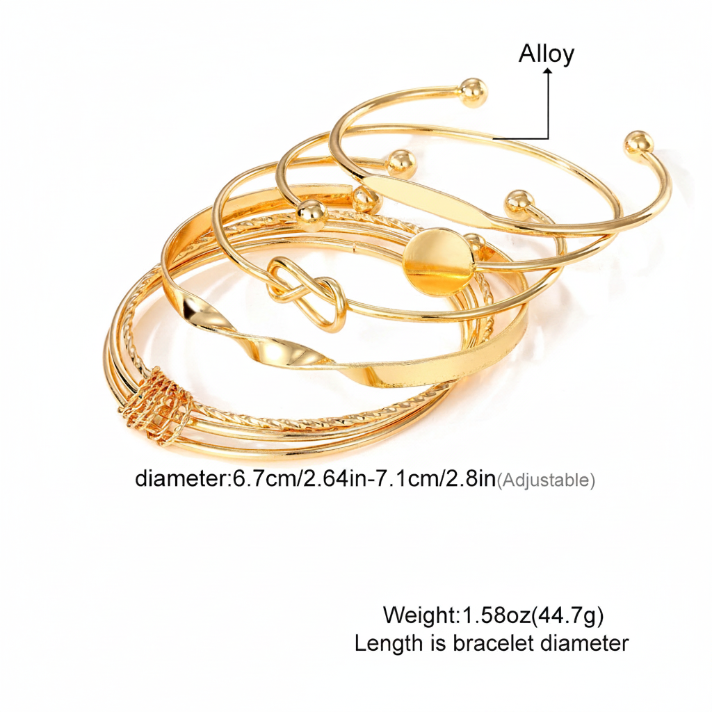 Pulsera de cadena vintage con apertura ajustable - 12