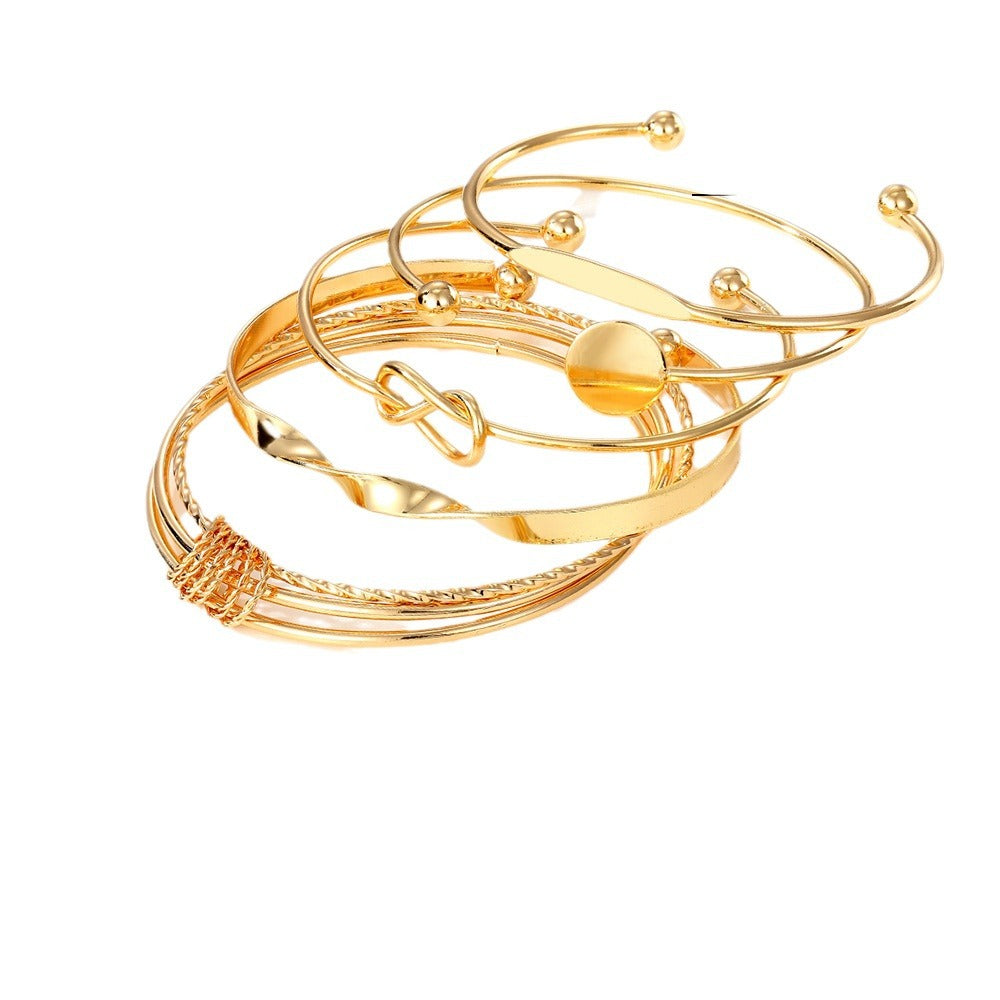 Pulsera de cadena vintage con apertura ajustable - 5