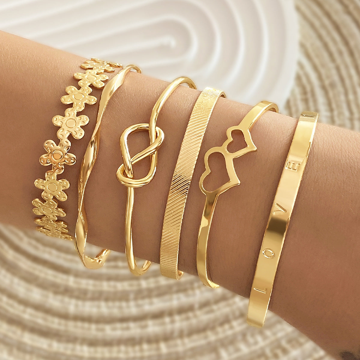 Pulsera de cadena vintage con apertura ajustable
