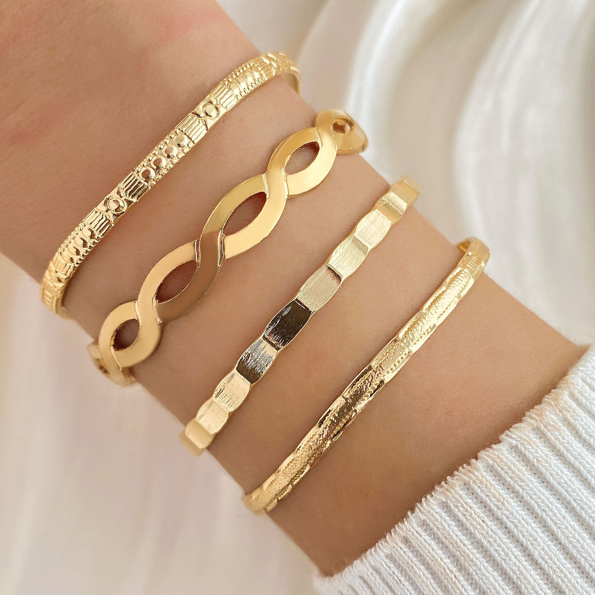 Pulsera de cadena vintage con apertura ajustable