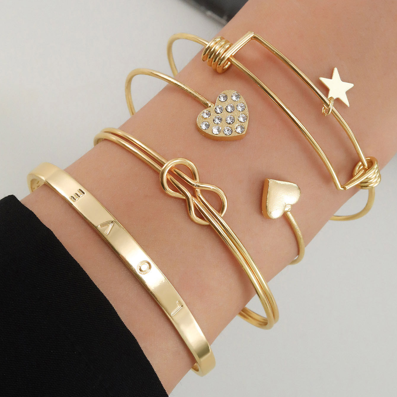 Pulsera de cadena vintage con apertura ajustable