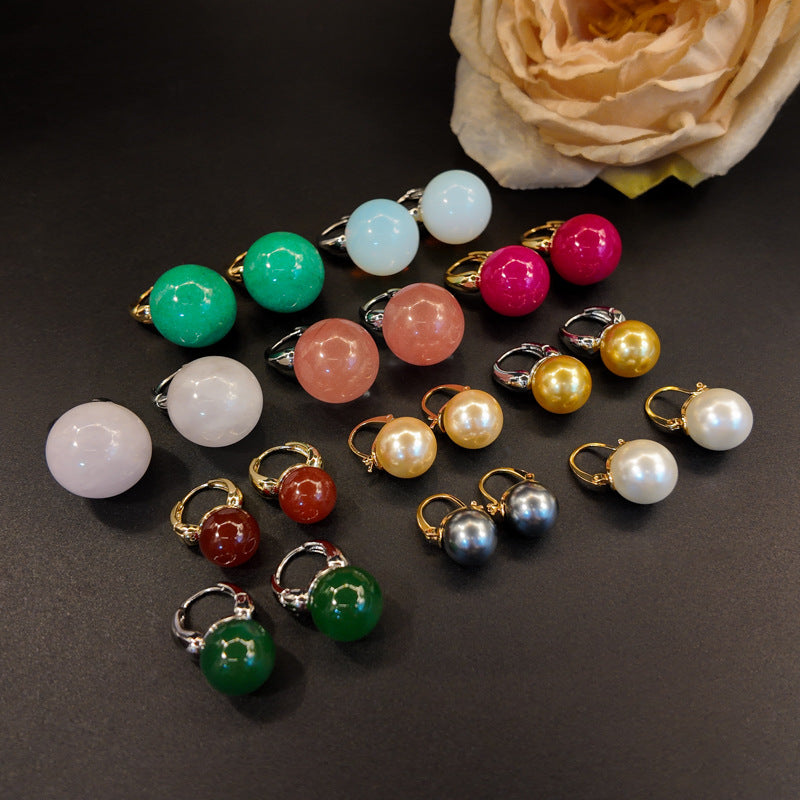 Aretes de presión de colores - 1