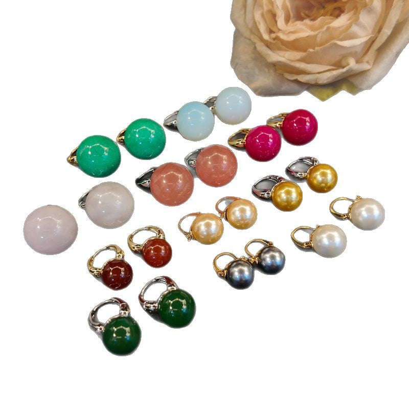 Aretes de presión de colores - 5