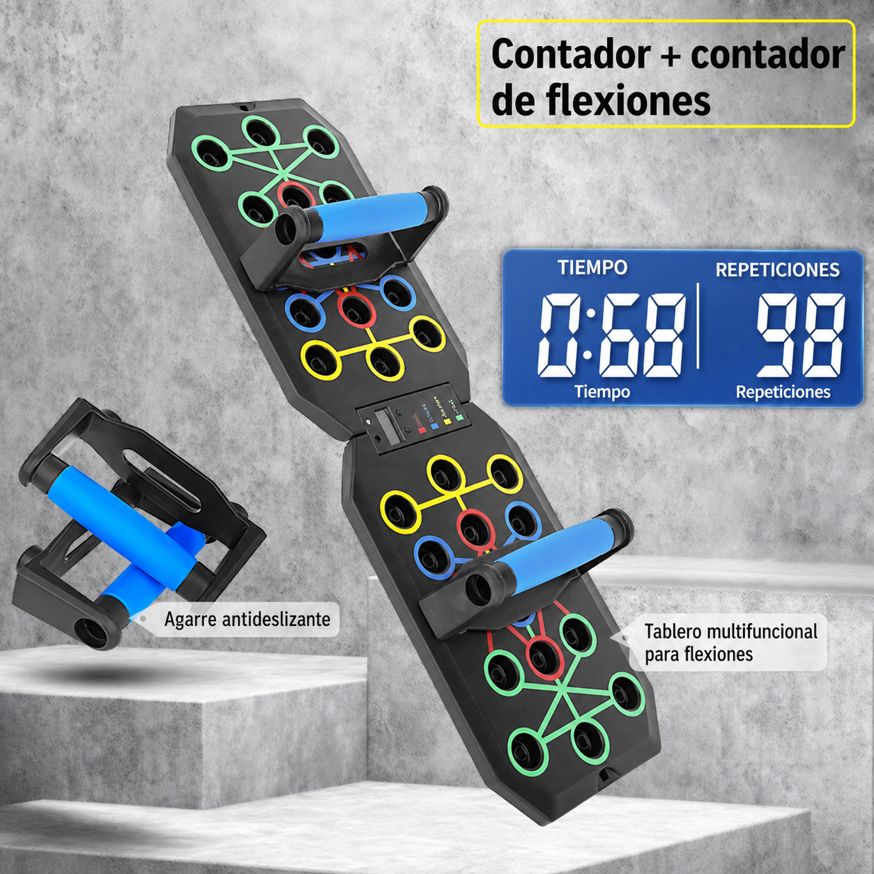 Tabla de Flexiones Multifuncional con Contador - 3