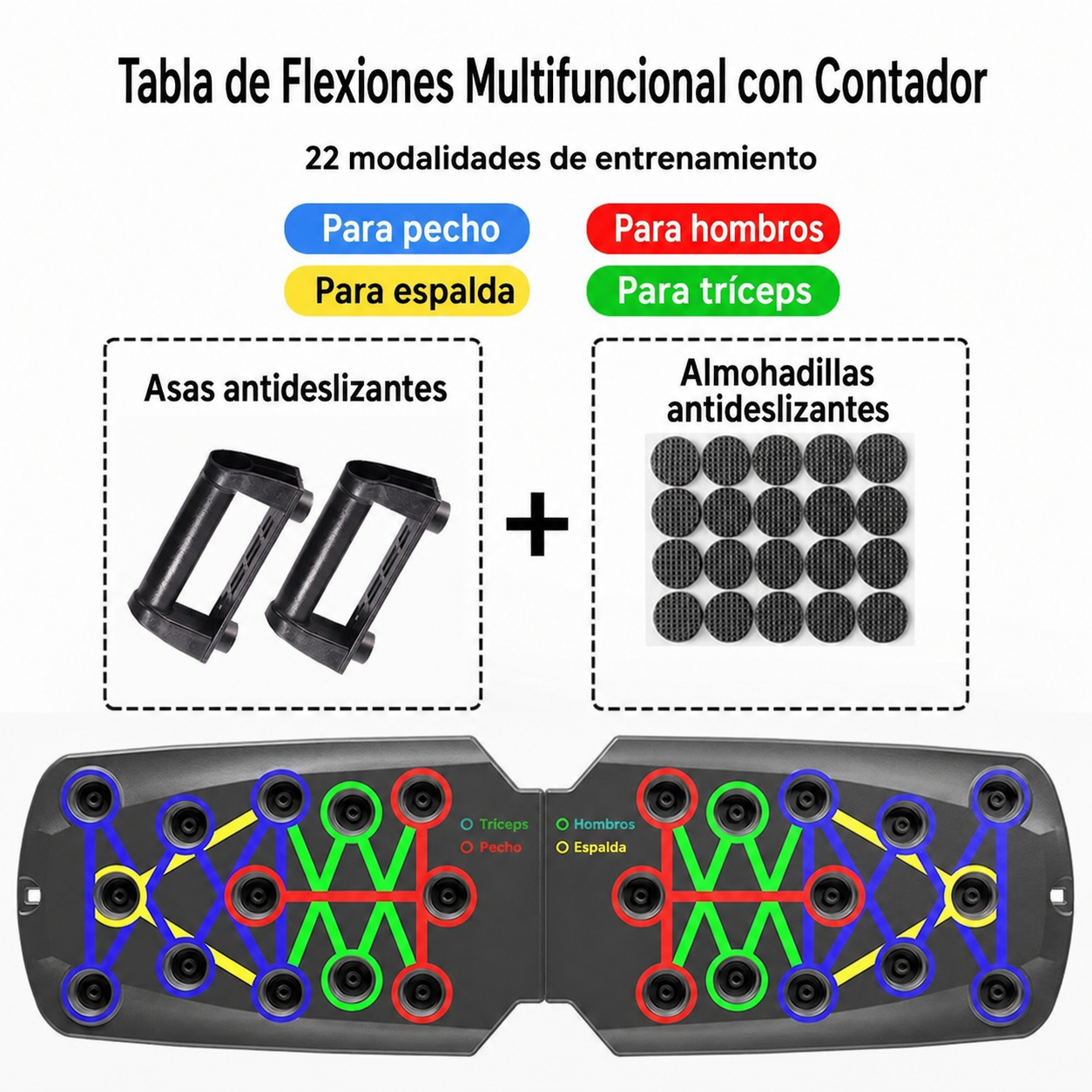 Tabla de Flexiones Multifuncional con Contador