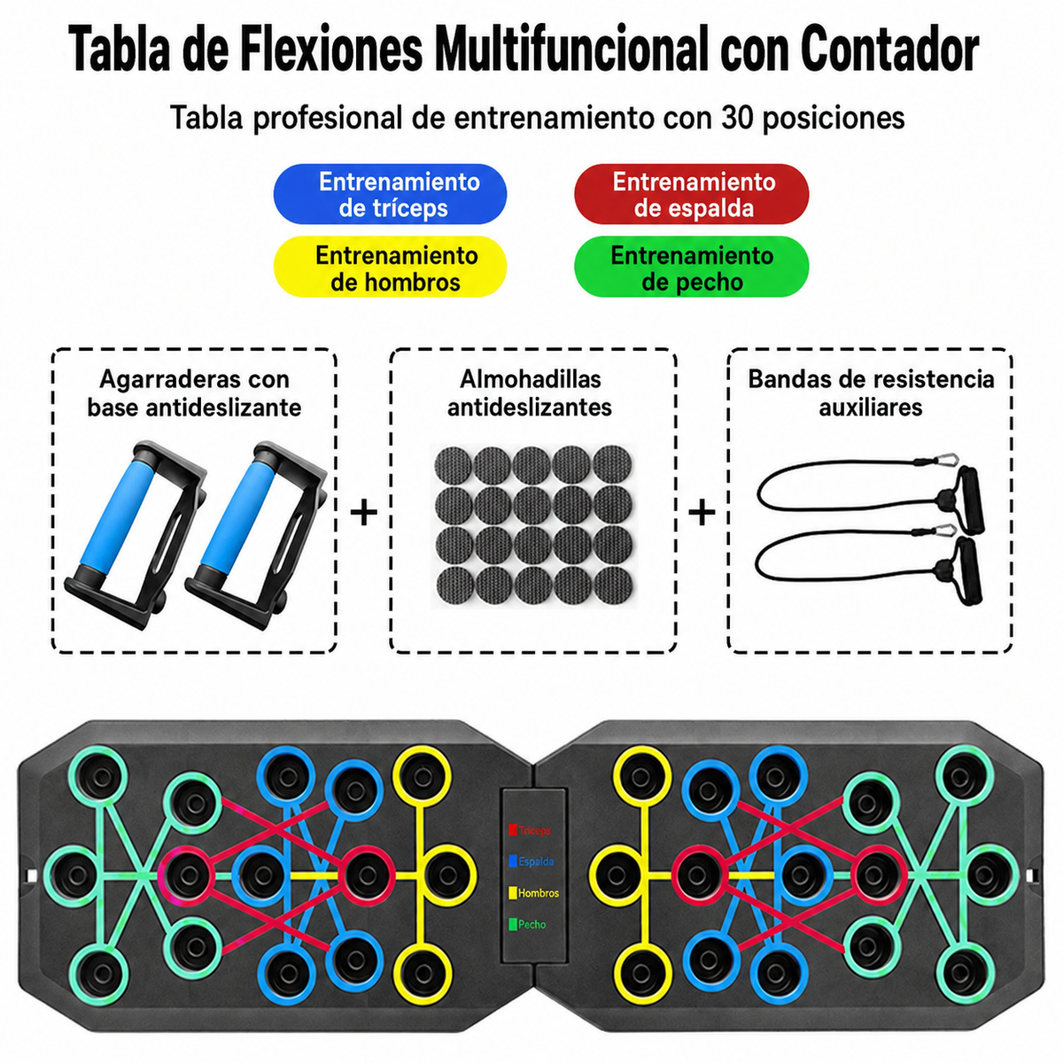 Tabla de Flexiones Multifuncional con Contador