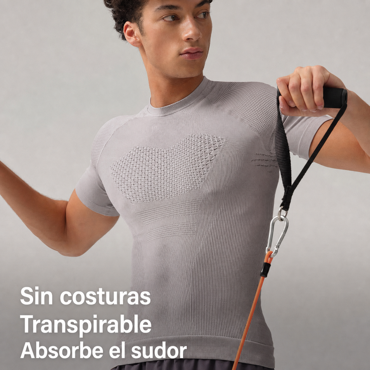 Playera deportiva Sin Costuras para hombre - 2