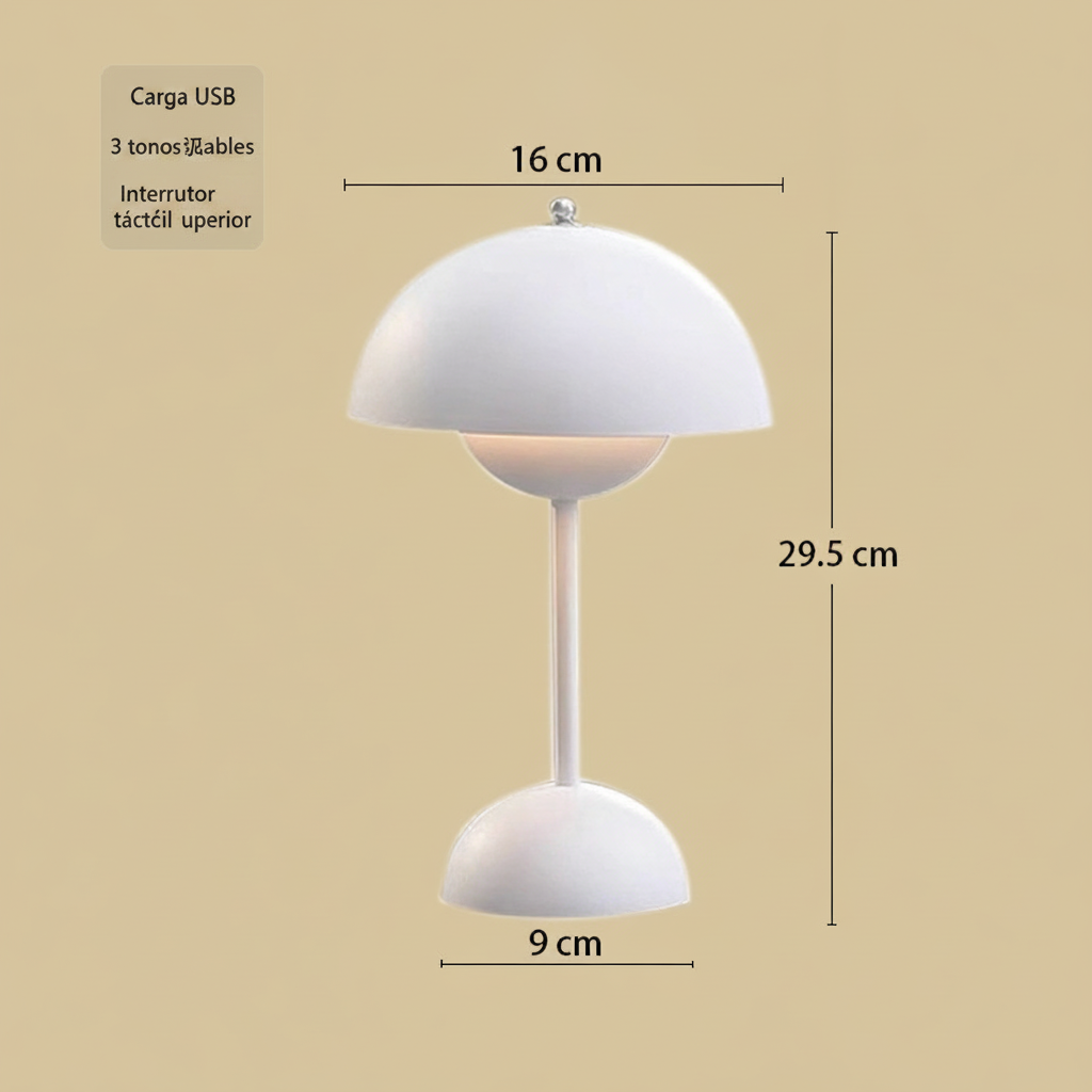 Lámpara de noche táctil diseño capullo decorativa - 7