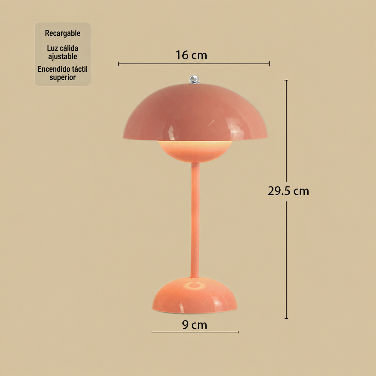 Lámpara de noche táctil diseño capullo decorativa