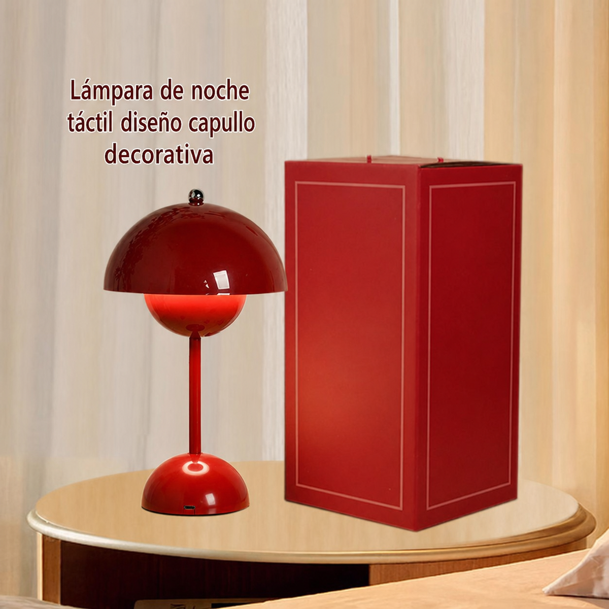 Lámpara de noche táctil diseño capullo decorativa
