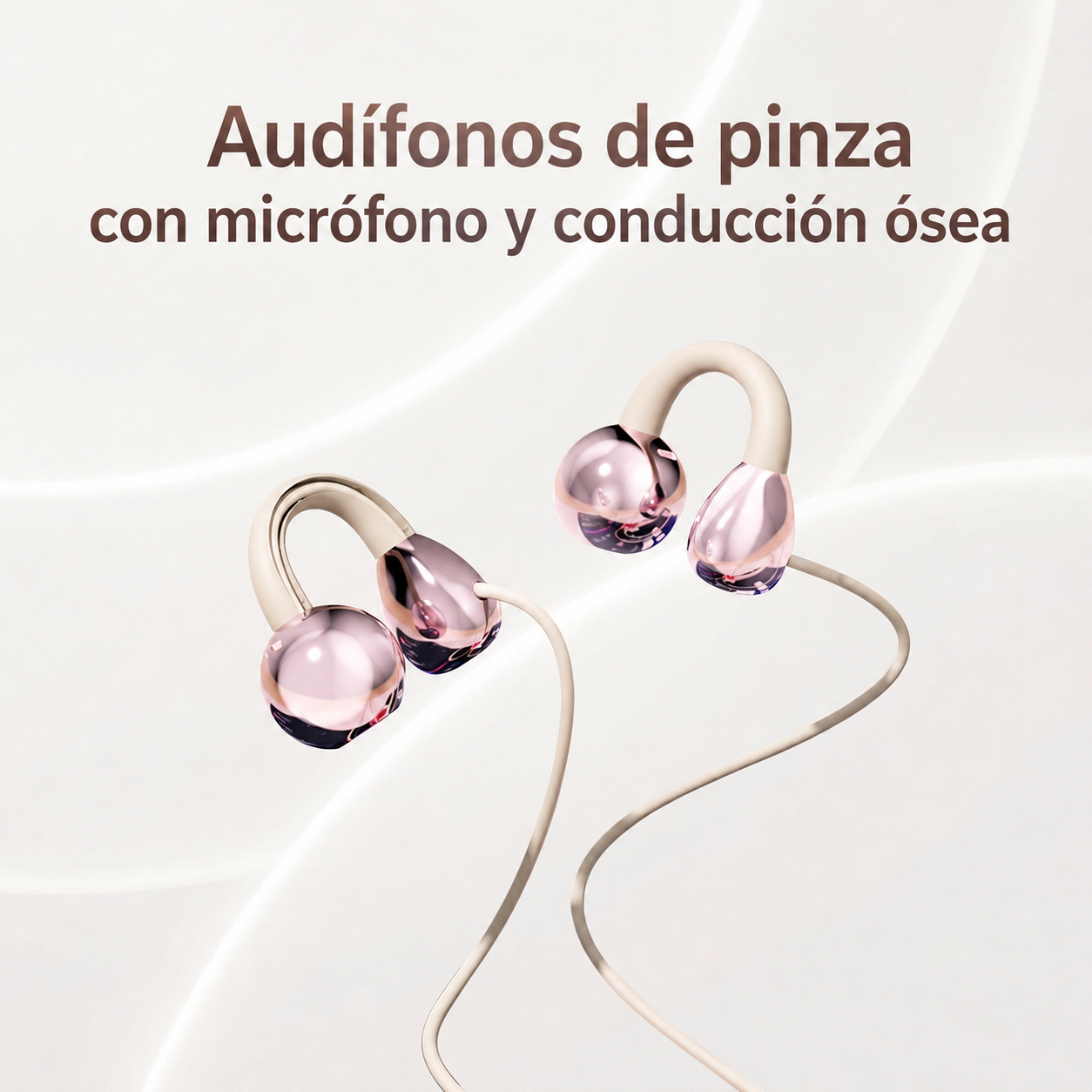 Audífonos de clip con micrófono y conducción ósea - 3