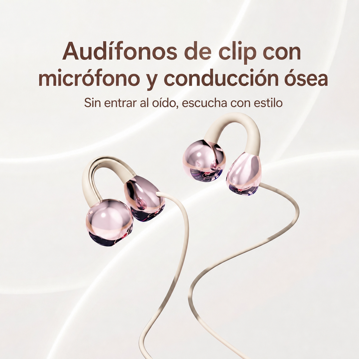 Audífonos de clip con micrófono y conducción ósea - 9