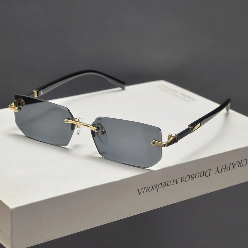 Lentes de Sol Sin Armazón Corte Diamante Unisex UV400 - 12
