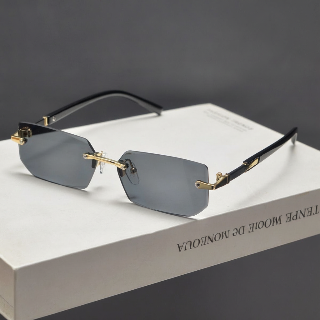 Lentes de Sol Sin Armazón Corte Diamante Unisex UV400 - 1