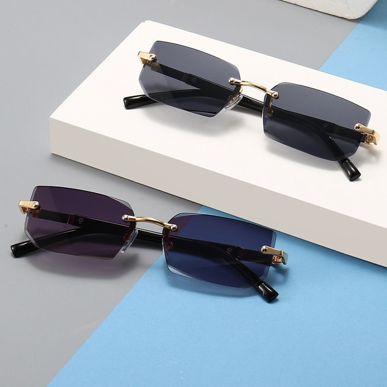 Lentes de Sol Sin Armazón Corte Diamante Unisex UV400 - 3