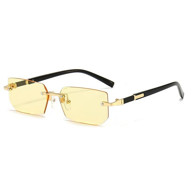Lentes de Sol Sin Armazón Corte Diamante Unisex UV400