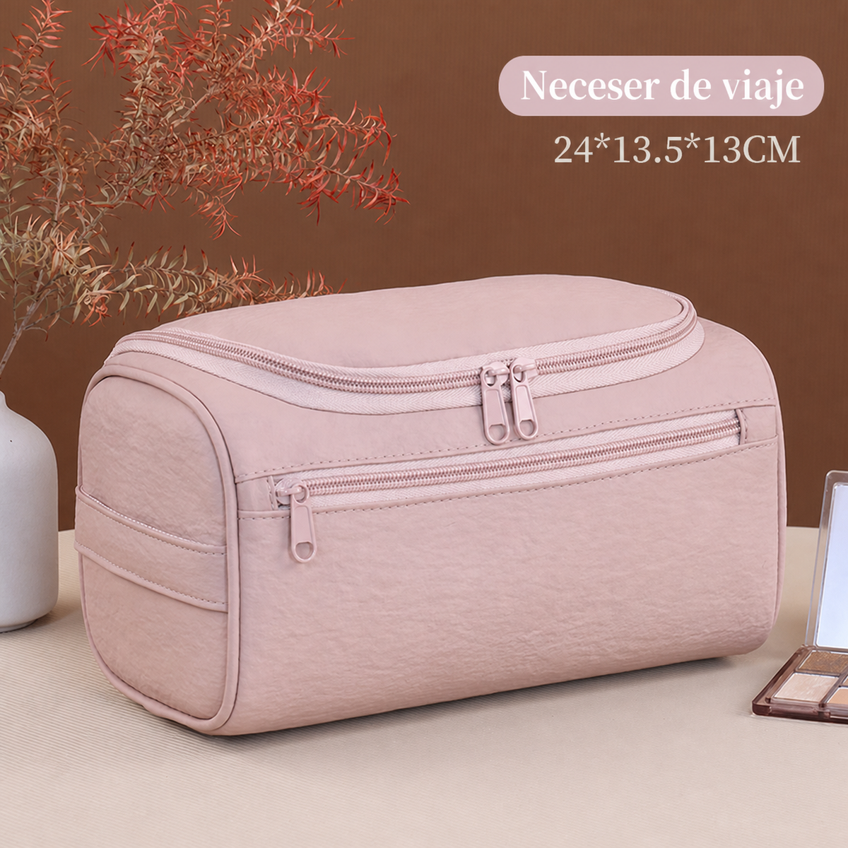 Neceser de viaje vintage estilo retro unisex gran capacidad