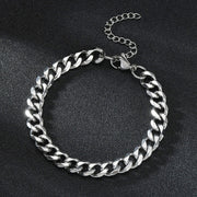 Pulsera Cadena Cubana Acero Inoxidable Hombre Mujer - 1