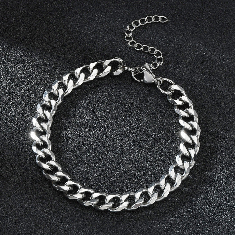 Pulsera Cadena Cubana Acero Inoxidable Hombre Mujer - 1
