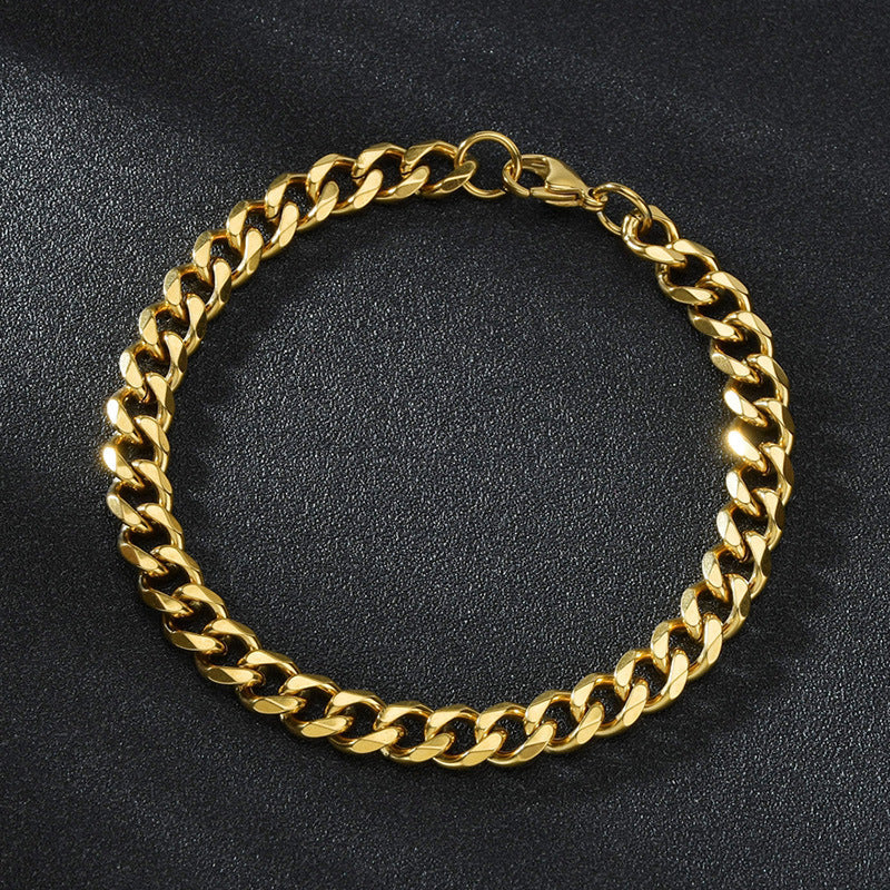 Pulsera Cadena Cubana Acero Inoxidable Hombre Mujer - 2
