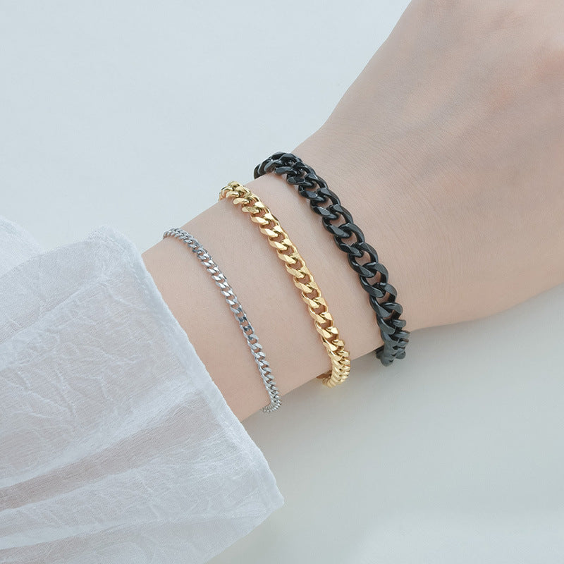 Pulsera Cadena Cubana Acero Inoxidable Hombre Mujer - 3