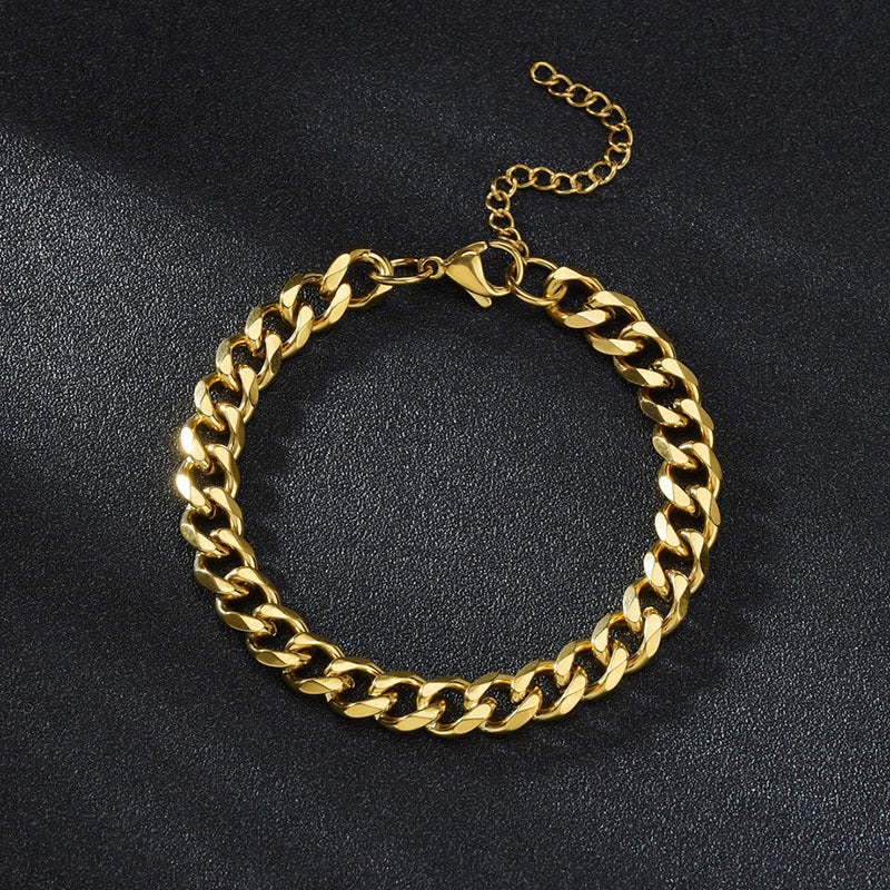 Pulsera Cadena Cubana Acero Inoxidable Hombre Mujer - 6