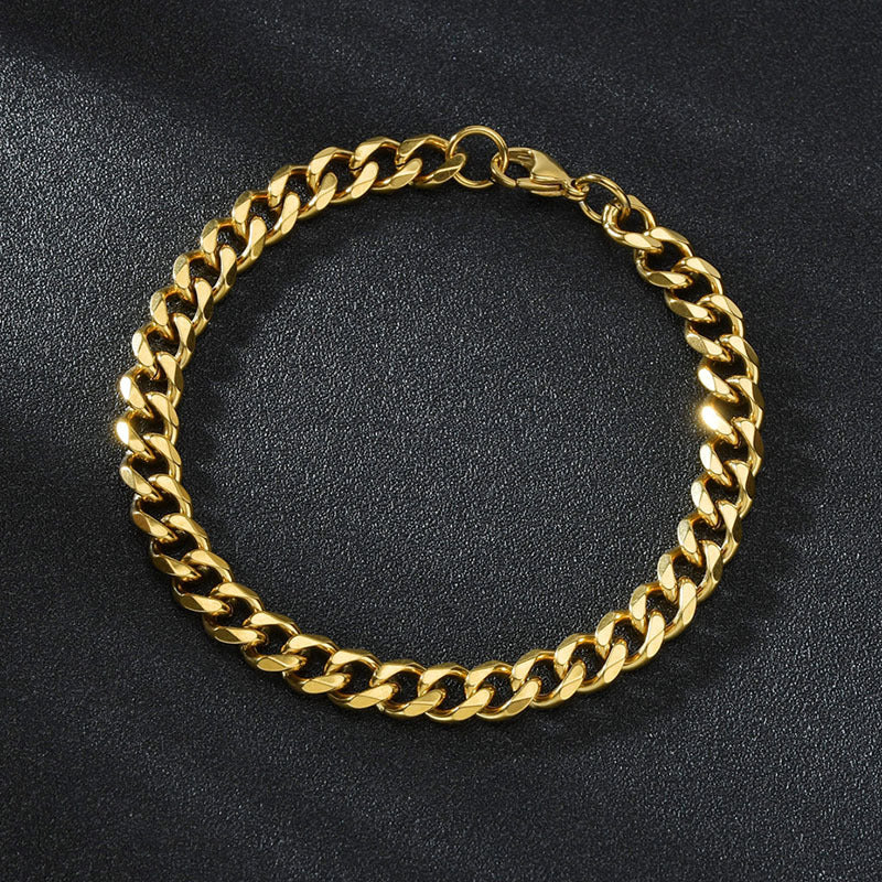 Pulsera Cadena Cubana Acero Inoxidable Hombre Mujer - 8