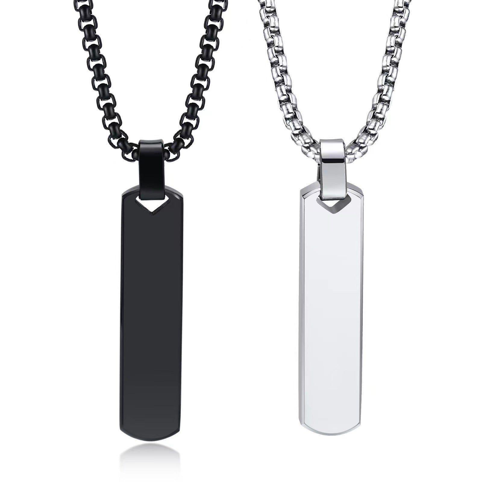 Collar Geométrico de Acero Inoxidable Unisex - 1