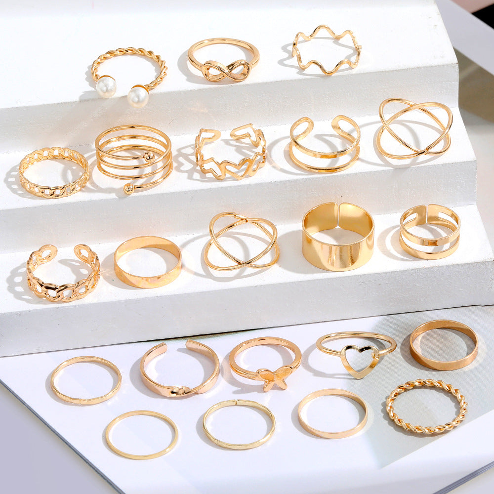 Set de Anillos con Mariposas y Corazones para Mujer - 3