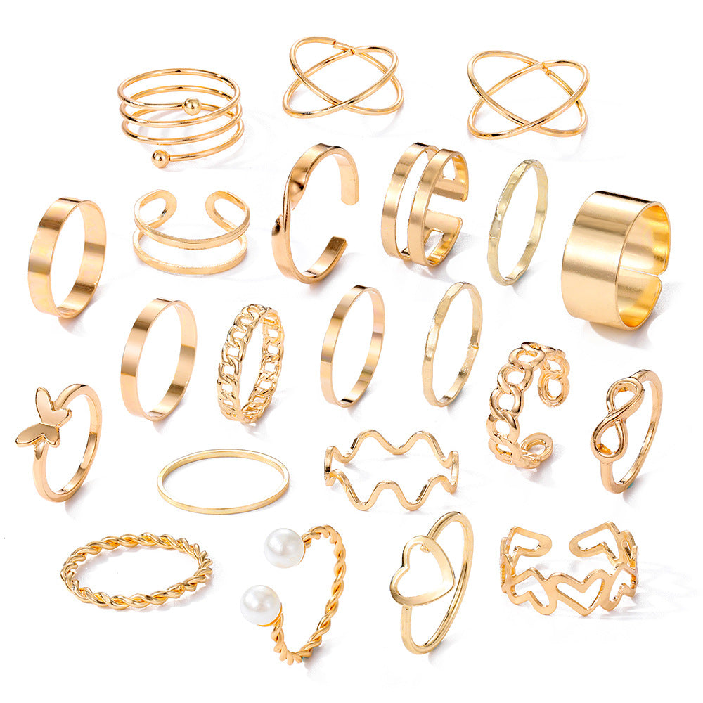 Set de Anillos con Mariposas y Corazones para Mujer - 5