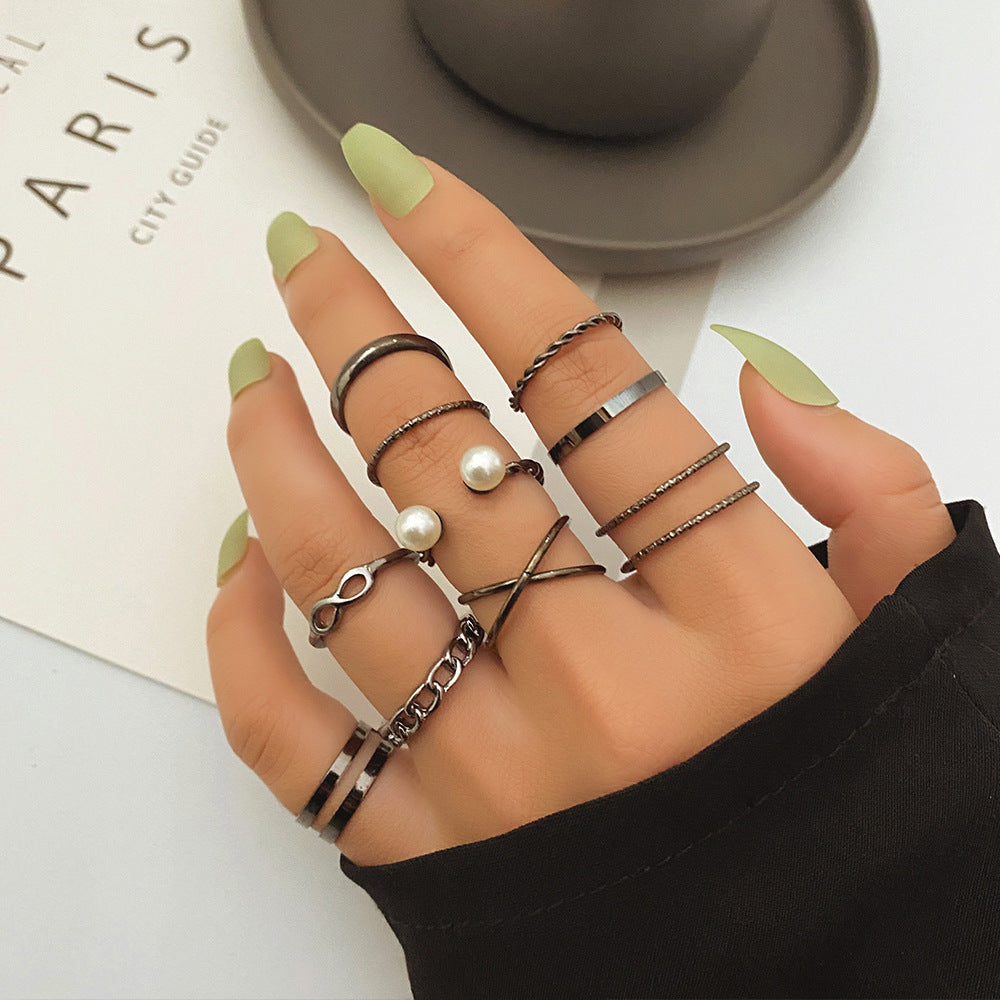 Set de Anillos con Mariposas y Corazones para Mujer