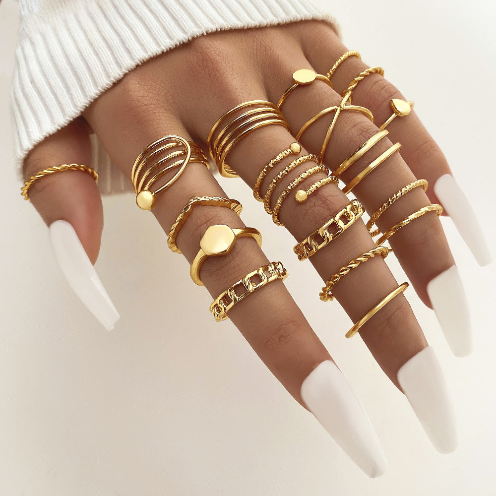 Set de Anillos con Mariposas y Corazones para Mujer