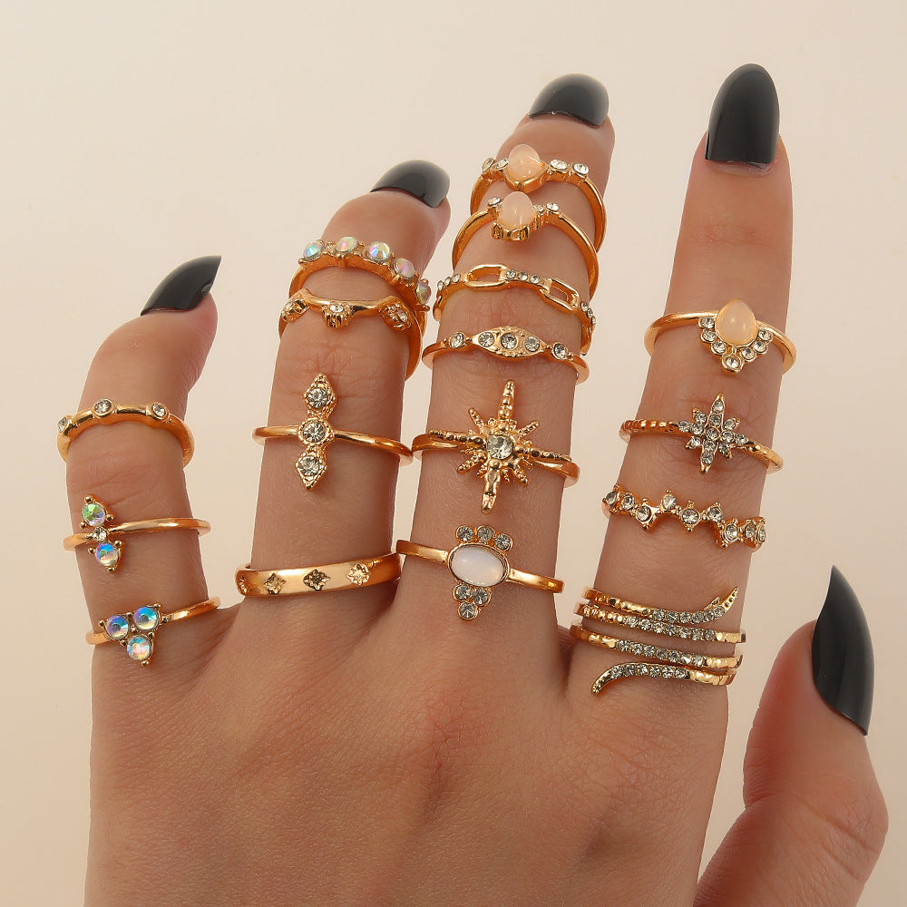 Set de Anillos con Mariposas y Corazones para Mujer