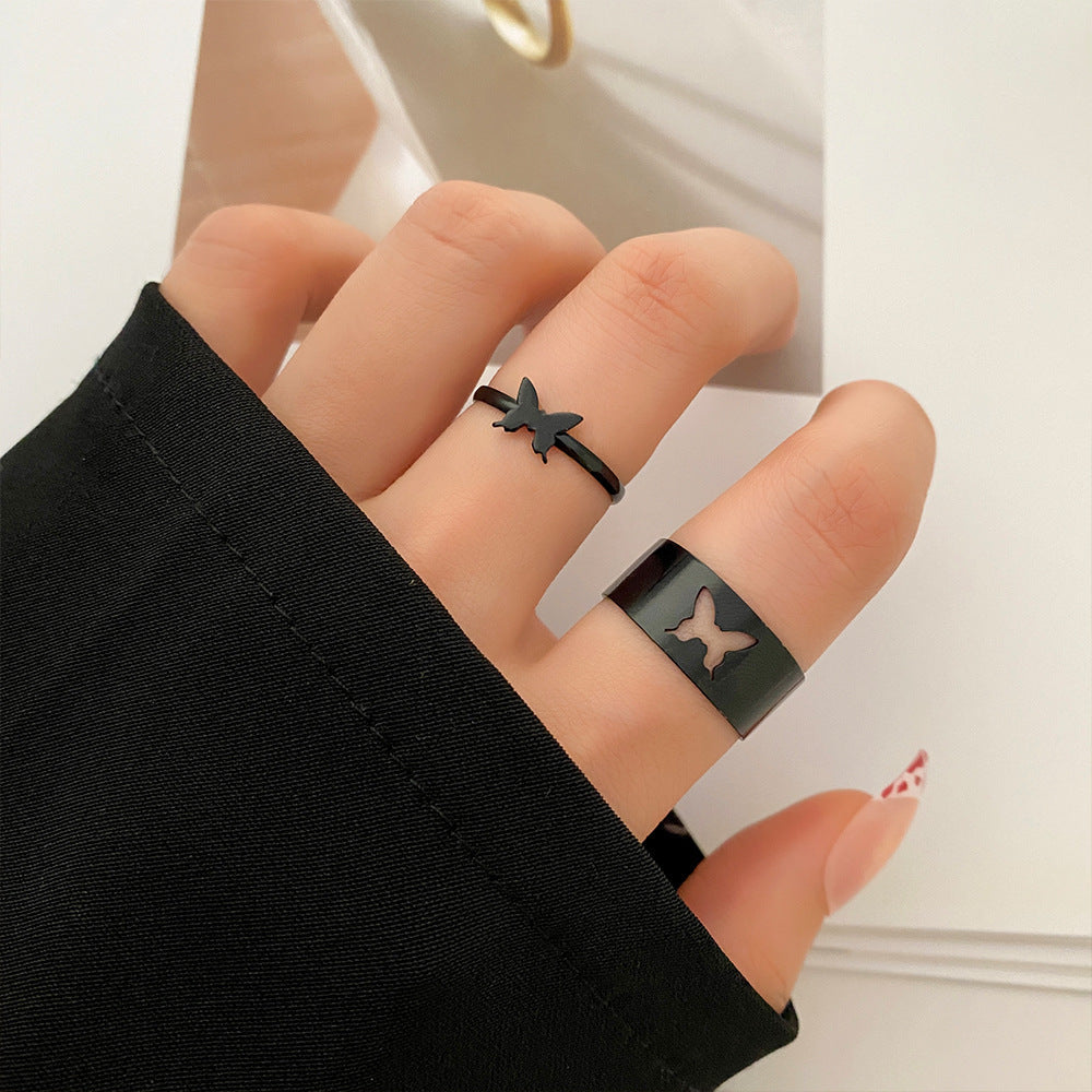 Set de Anillos con Mariposas y Corazones para Mujer