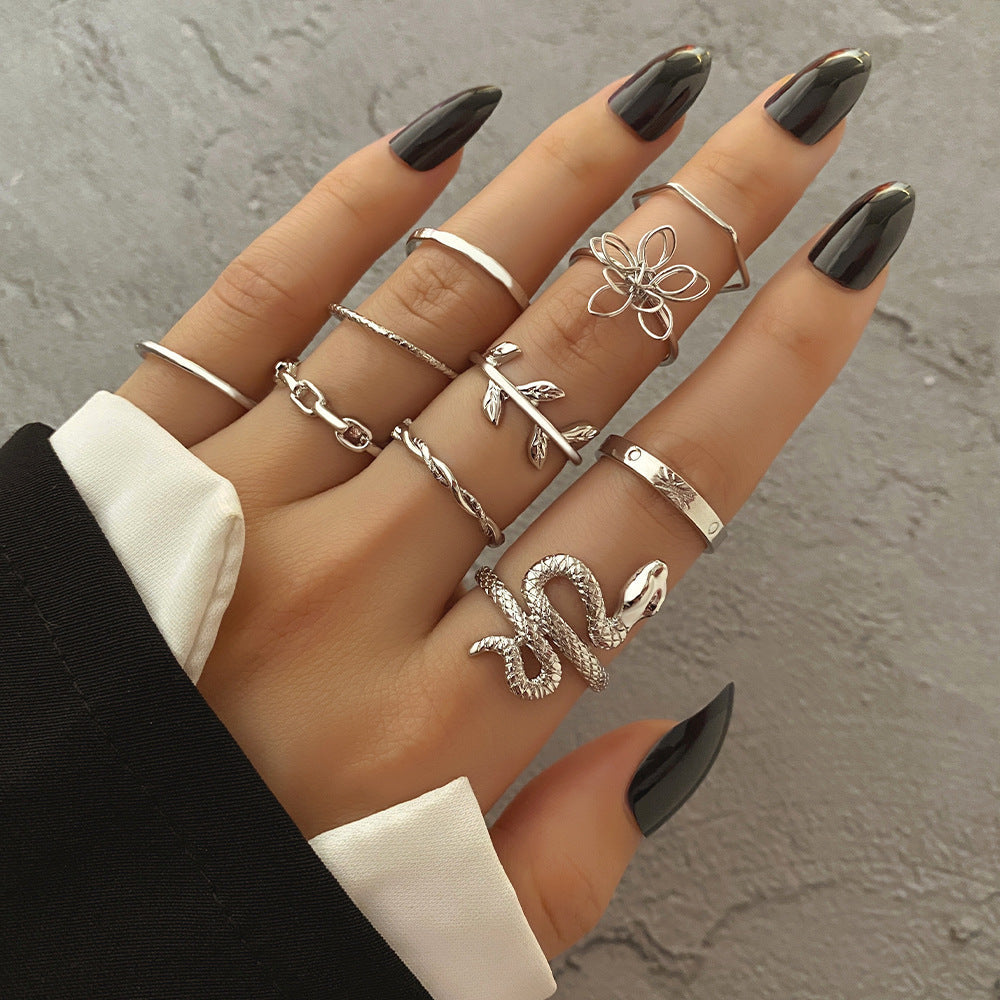 Set de Anillos con Mariposas y Corazones para Mujer