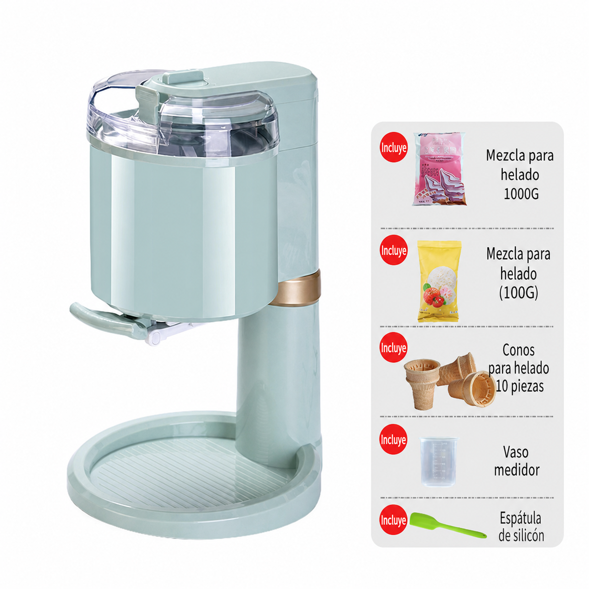 Máquina de helado casera automática 1000 ml