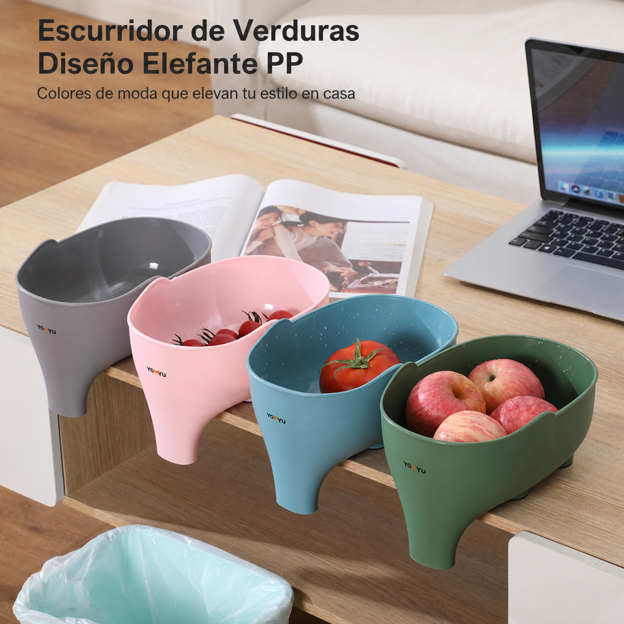 Escurridor de Verduras Diseño Elefante PP - 4