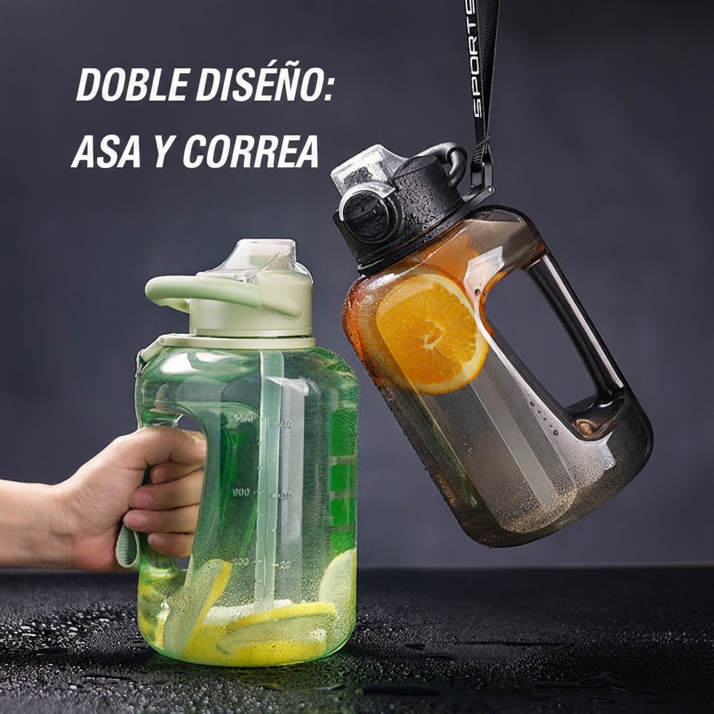 Botella deportiva con popote gran capacidad PC - 3