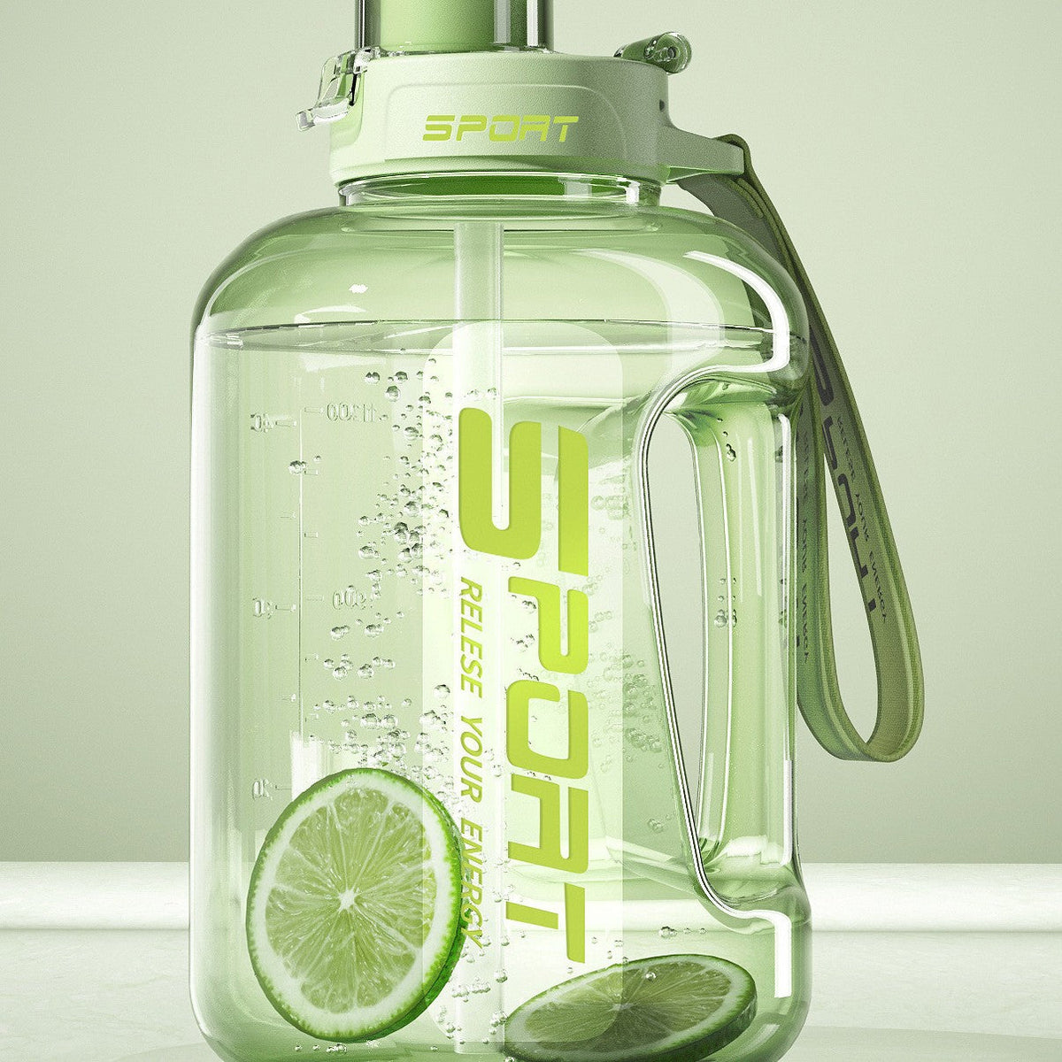Botella deportiva con popote gran capacidad PC
